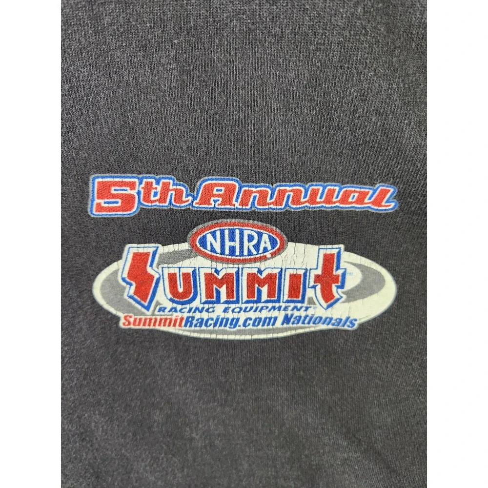 NHRA Summit Racing T-Shirt Men's L Black Y2K 2004 Las Vegas Drag Racing 2-Sided